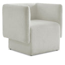  Manufacturer Color_Cream -- Vera Cream Boucle Fabric Upholstered Accent Chair IMAGE 1