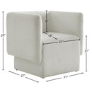  Manufacturer Color_Cream -- Vera Cream Boucle Fabric Upholstered Accent Chair IMAGE 6