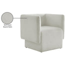  Manufacturer Color_Cream -- Vera Cream Boucle Fabric Upholstered Accent Chair IMAGE 7