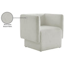 Meridian Vera Cream Boucle Fabric Accent Chair IMAGE 7