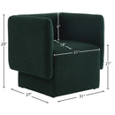  Manufacturer Color_Green -- Vera Green Boucle Fabric Upholstered Accent Chair IMAGE 6