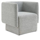  Manufacturer Color_Grey -- Vera Grey Boucle Fabric Upholstered Accent Chair IMAGE 1