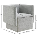  Manufacturer Color_Grey -- Vera Grey Boucle Fabric Upholstered Accent Chair IMAGE 6