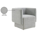  Manufacturer Color_Grey -- Vera Grey Boucle Fabric Upholstered Accent Chair IMAGE 7