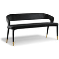  Color_Black/ Gold -- Meridian Destiny Velvet Upholstered Bench IMAGE 1