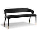  Color_Black/ Gold -- Meridian Destiny Velvet Upholstered Bench IMAGE 1