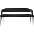  Color_Black/ Gold -- Meridian Destiny Velvet Upholstered Bench IMAGE 4