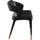  Color_Black/ Gold -- Meridian Destiny Velvet Upholstered Bench IMAGE 5