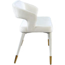  Color_Cream/ Gold -- Destiny Cream Velvet Upholstered Bench IMAGE 5