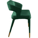  Color_Gold/ Green -- Destiny Green Velvet Upholstered Bench IMAGE 5