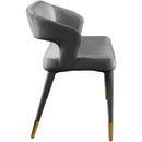  Color_Gold/ Grey -- Destiny Grey Velvet Upholstered Bench IMAGE 5