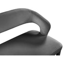  Color_Gold/ Grey -- Destiny Grey Velvet Upholstered Bench IMAGE 6