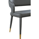  Color_Gold/ Grey -- Destiny Grey Vegan Leather Upholstered Bench IMAGE 6
