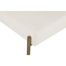  Color_Cream -- Carly Cream Boucle Fabric And Vegan Leather Upholstered Counter Stool IMAGE 5