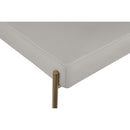  Color_Taupe -- Carly Taupe Boucle Fabric And Vegan Leather Upholstered Counter Stool IMAGE 5