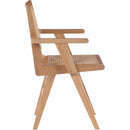  Color_Natural -- Preston Natural Solid Wood And Natural Cane Dining Arm Chair IMAGE 5