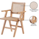  Color_Natural -- Preston Natural Solid Wood And Natural Cane Dining Arm Chair IMAGE 9