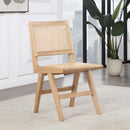  Color_Natural -- Preston Natural Solid Wood And Natural Cane Dining Side Chair IMAGE 2