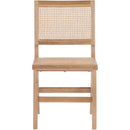  Color_Natural -- Preston Natural Solid Wood And Natural Cane Dining Side Chair IMAGE 4