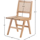 Color_Natural -- Preston Natural Solid Wood And Natural Cane Dining Side Chair IMAGE 8