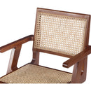  Color_Walnut -- Preston Walnut Solid Wood And Natural Cane Dining Arm Chair IMAGE 7