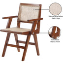  Color_Walnut -- Preston Walnut Solid Wood And Natural Cane Dining Arm Chair IMAGE 9