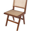  Color_Walnut -- Preston Walnut Solid Wood And Natural Cane Dining Side Chair IMAGE 6