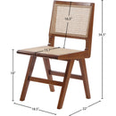  Color_Walnut -- Preston Walnut Solid Wood And Natural Cane Dining Side Chair IMAGE 8