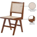  Color_Walnut -- Preston Walnut Solid Wood And Natural Cane Dining Side Chair IMAGE 9
