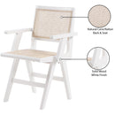 Meridian Preston White Wood Dining Arm Chair IMAGE 9