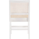  Color_White -- Preston White Solid Wood And Natural Cane Dining Side Chair IMAGE 3