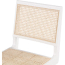  Color_White -- Preston White Solid Wood And Natural Cane Dining Side Chair IMAGE 7