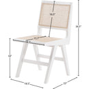  Color_White -- Preston White Solid Wood And Natural Cane Dining Side Chair IMAGE 8
