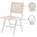  Color_White -- Preston White Solid Wood And Natural Cane Dining Side Chair IMAGE 9