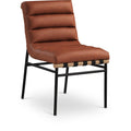  Color_Cognac -- Burke Cognac Vegan Leather Upholstered Dining Chair IMAGE 1