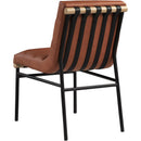  Color_Cognac -- Burke Cognac Vegan Leather Upholstered Dining Chair IMAGE 4