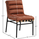  Color_Cognac -- Burke Cognac Vegan Leather Upholstered Dining Chair IMAGE 7