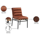  Color_Cognac -- Burke Cognac Vegan Leather Upholstered Dining Chair IMAGE 8