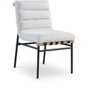 Meridian Burke Cream Boucle Fabric Dining Chair IMAGE 1