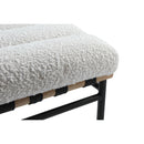  Color_Black/ Cream -- Burke Cream Boucle Fabric Upholstered Dining Chair IMAGE 5