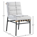  Color_Black/ Cream -- Burke Cream Boucle Fabric Upholstered Dining Chair IMAGE 7