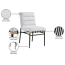  Color_Black/ Cream -- Burke Cream Boucle Fabric Upholstered Dining Chair IMAGE 8