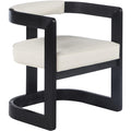  Color_Cream -- Manchester Cream Vegan Leather Upholstered Dining Chair IMAGE 1