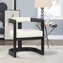  Color_Cream -- Manchester Cream Vegan Leather Upholstered Dining Chair IMAGE 2