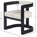  Color_Cream -- Manchester Cream Vegan Leather Upholstered Dining Chair IMAGE 8