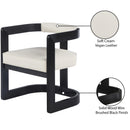  Color_Cream -- Manchester Cream Vegan Leather Upholstered Dining Chair IMAGE 9