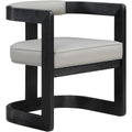 Color_Grey -- Manchester Grey Vegan Leather Upholstered Dining Chair IMAGE 1