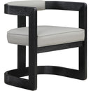  Color_Grey -- Manchester Grey Vegan Leather Upholstered Dining Chair IMAGE 1