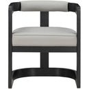  Color_Grey -- Manchester Grey Vegan Leather Upholstered Dining Chair IMAGE 4