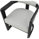  Color_Grey -- Manchester Grey Vegan Leather Upholstered Dining Chair IMAGE 6